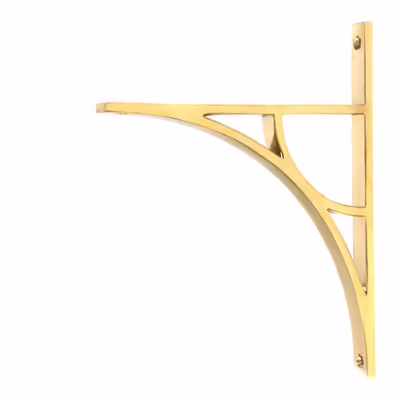 Polished Brass Tyne Shelf Bracket (260mm x 200mm)
