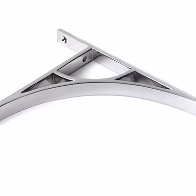 Polished Chrome Tyne Shelf Bracket (260mm x 200mm) - Image 3