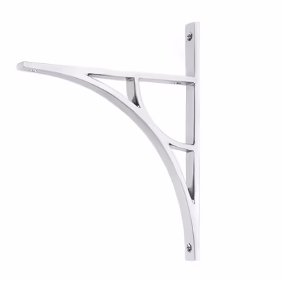 Polished Chrome Tyne Shelf Bracket (260mm x 200mm)