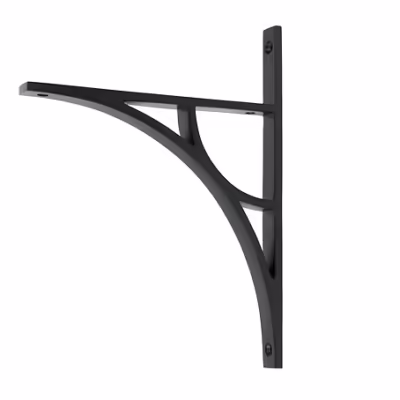 Matt Black Tyne Shelf Bracket (260mm x 200mm)