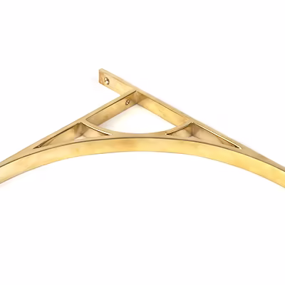 Polished Brass Tyne Shelf Bracket (314mm x 250mm) - Image 3