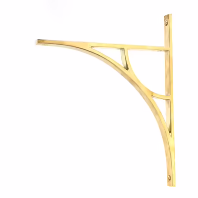 Polished Brass Tyne Shelf Bracket (314mm x 250mm)