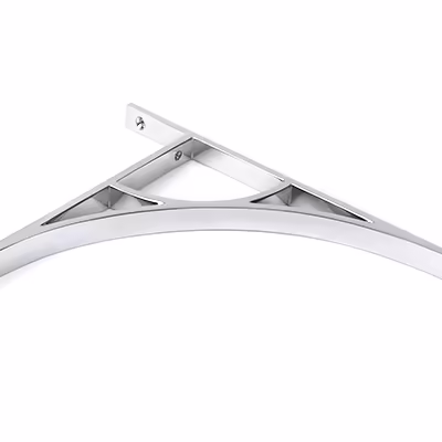 Polished Chrome Tyne Shelf Bracket (314mm x 250mm) - Image 3