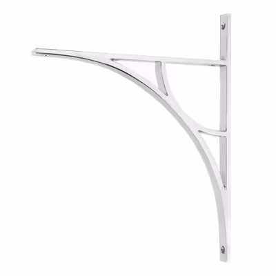 Polished Chrome Tyne Shelf Bracket (314mm x 250mm)
