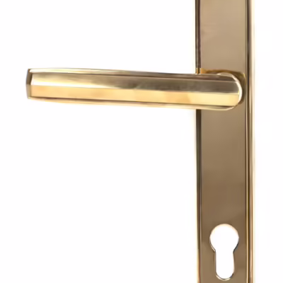 Aged Brass Art Deco Slimline Lever Espag. Lock Set - Image 3