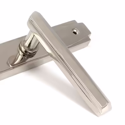 Polished Nickel Art Deco Slimline Lever Espag. Lock Set - Image 6