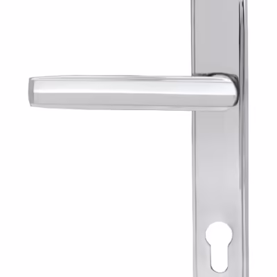 Polished Chrome Art Deco Slimline Lever Espag. Lock Set - Image 3