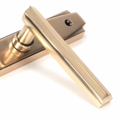 Polished Bronze Art Deco Slimline Lever Espag. Lock Set - Image 6