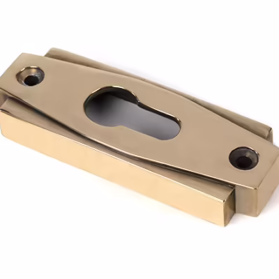 Aged Brass Art Deco Euro Escutcheon
