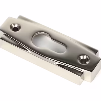 Polished Nickel Art Deco Euro Escutcheon
