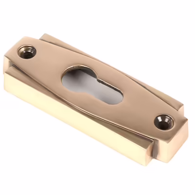 Polished Bronze Art Deco Euro Escutcheon