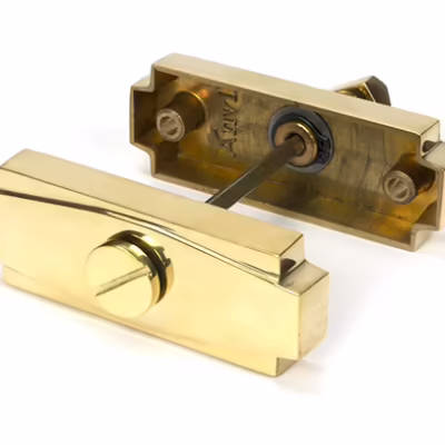 Polished Brass Art Deco Thumbturn - Image 5