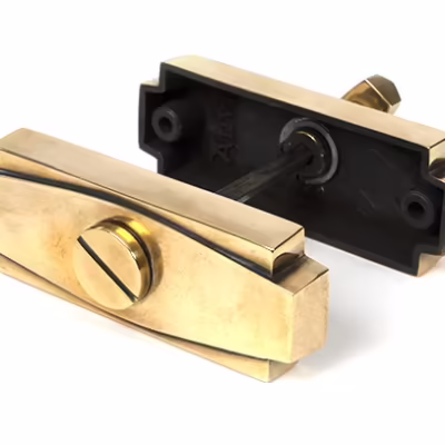 Aged Brass Art Deco Thumbturn - Image 5
