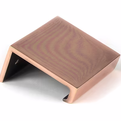 Polished Bronze 50mm Plain Edge Pull