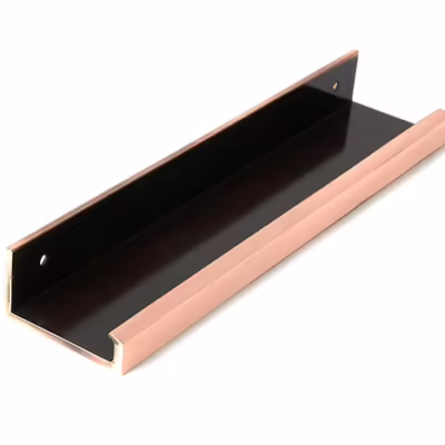 Polished Bronze 200mm Plain Edge Pull - Image 3