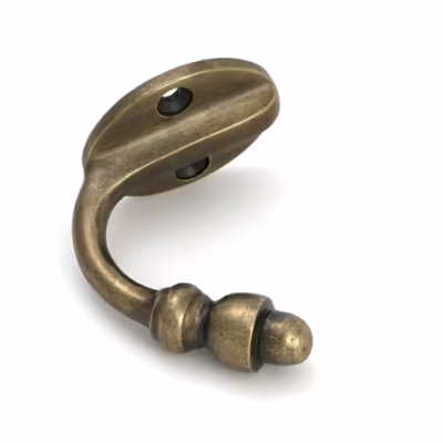 Burnished Brass Coat Hook - Image 3