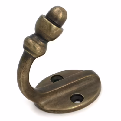Burnished Brass Coat Hook