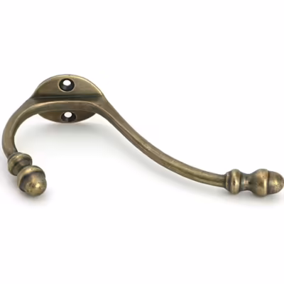 Burnished Brass Hat & Coat Hook - Image 3