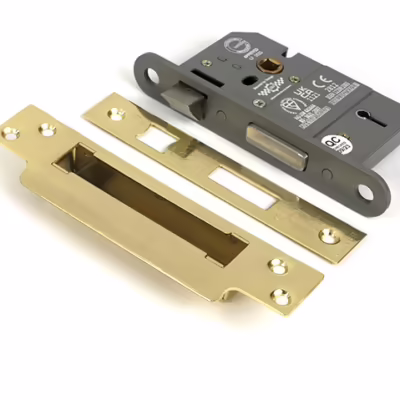 Polished Brass 2 1/2" 5 Lever BS Sash Lock