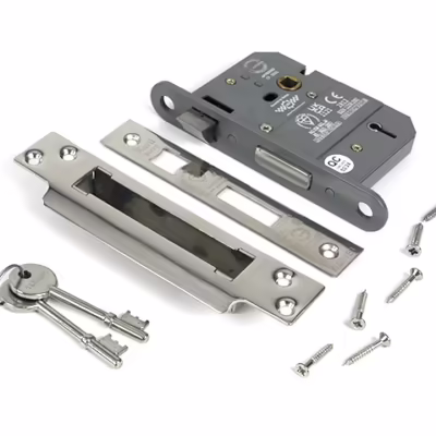 Polished Chrome 3" 5 Lever BS Sash Lock - Image 3