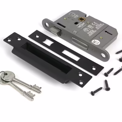 Aged Bronze 3" 5 Lever BS Sash Lock - Image 3