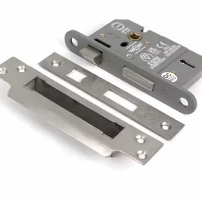 Satin Chrome 2 1/2" 5 Lever BS Sash Lock KA