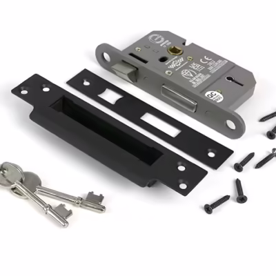Aged Bronze 2 1/2" 5 Lever BS Sash Lock KA - Image 3