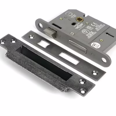 Pewter 3" 5 Lever BS Sash Lock KA