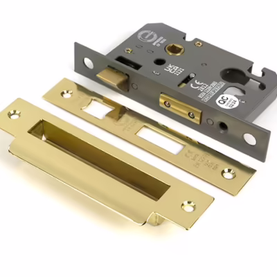 Polished Brass 2 1/2" Euro Profile Sash Lock