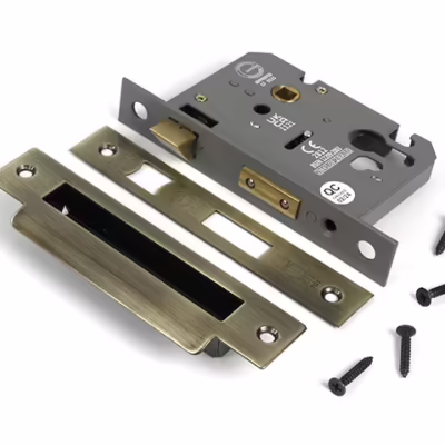 Aged Brass 2 1/2" Euro Profile Sash Lock - Image 3