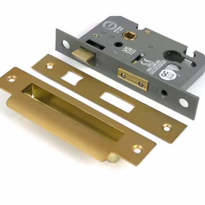 Satin Brass 2 1/2" Euro Profile Sash Lock