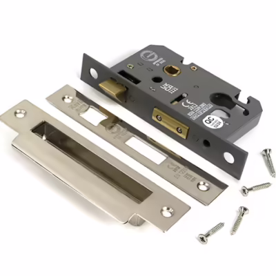 Polished Nickel 2 1/2" Euro Profile Sash Lock - Image 3