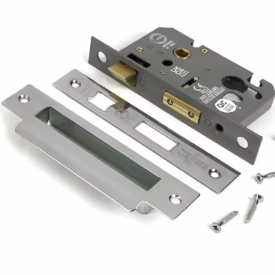 Polished Chrome 2 1/2" Euro Profile Sash Lock - Image 3