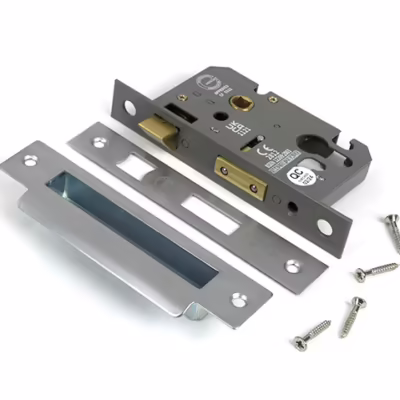 Satin Chrome 2 1/2" Euro Profile Sash Lock - Image 3