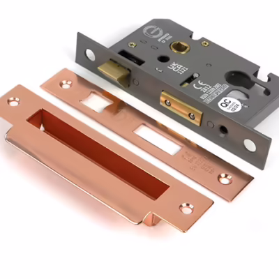 Polished Bronze 2 1/2" Euro Profile Sash Lock
