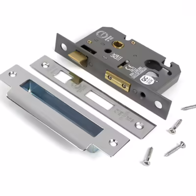 Polished SS 2 1/2" Euro Profile Sash Lock - Image 3