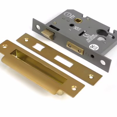 Satin Brass 3" Euro Profile Sash Lock