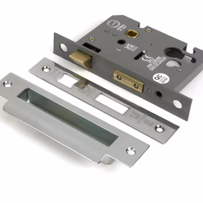 Polished Chrome 3" Euro Profile Sash Lock