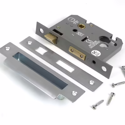 Satin Chrome 3" Euro Profile Sash Lock - Image 3