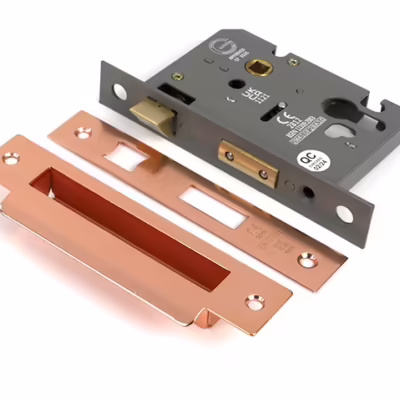 Polished Bronze 3" Euro Profile Sash Lock