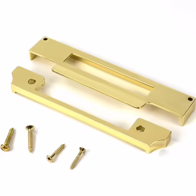 Polished Brass 1/2" Rebate Kit for Euro Sash Lock - Image 3