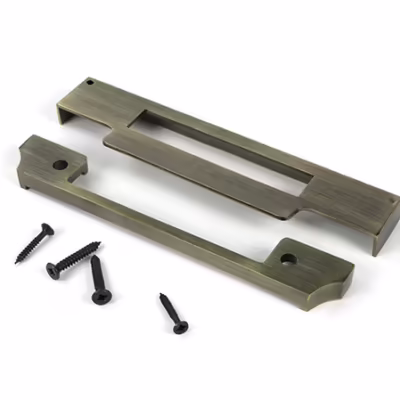 Aged Brass 1/2" Rebate Kit for Euro Sash Lock - Image 3