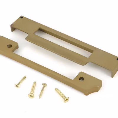 Satin Brass 1/2" Rebate Kit for Euro Sash Lock - Image 3