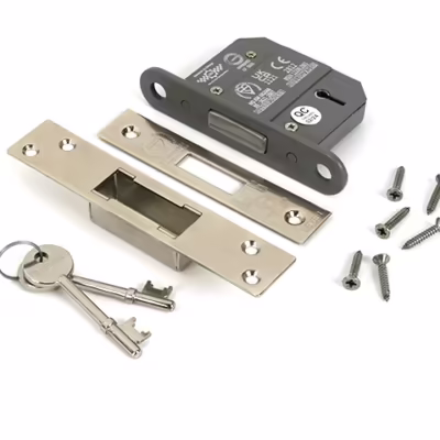 Polished Nickel 2 1/2" 5 Lever BS Dead Lock - Image 3