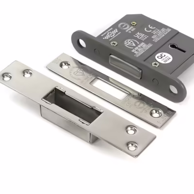 Polished Chrome 2 1/2" 5 Lever BS Dead Lock