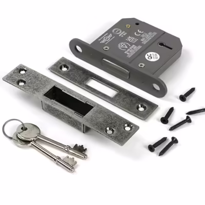 Pewter 3" 5 Lever BS Dead Lock - Image 3