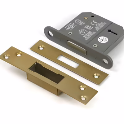 Satin Brass 3" 5 Lever BS Dead Lock