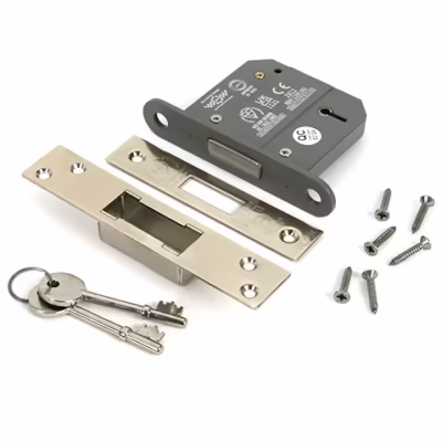 Polished Nickel 3" 5 Lever BS Dead Lock - Image 3