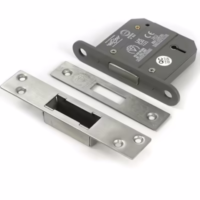 Satin Chrome 3" 5 Lever BS Dead Lock