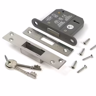 Polished SS 3" 5 Lever BS Dead Lock - Image 3